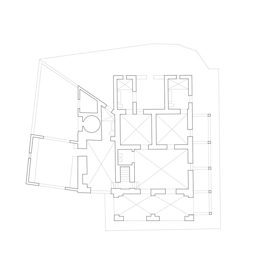 Floor plan of Casolare Scarani in Puglia by Studio Andrew Trotter