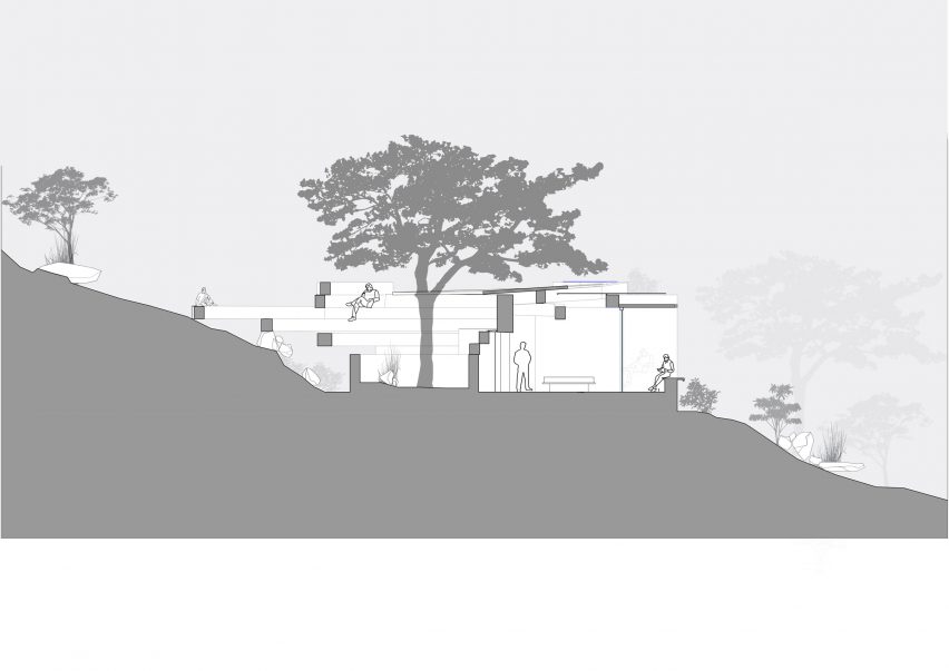 Section of Chuzhi house in India by Wallmakers