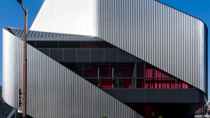 Clouds AO steel wrapped cultural centre