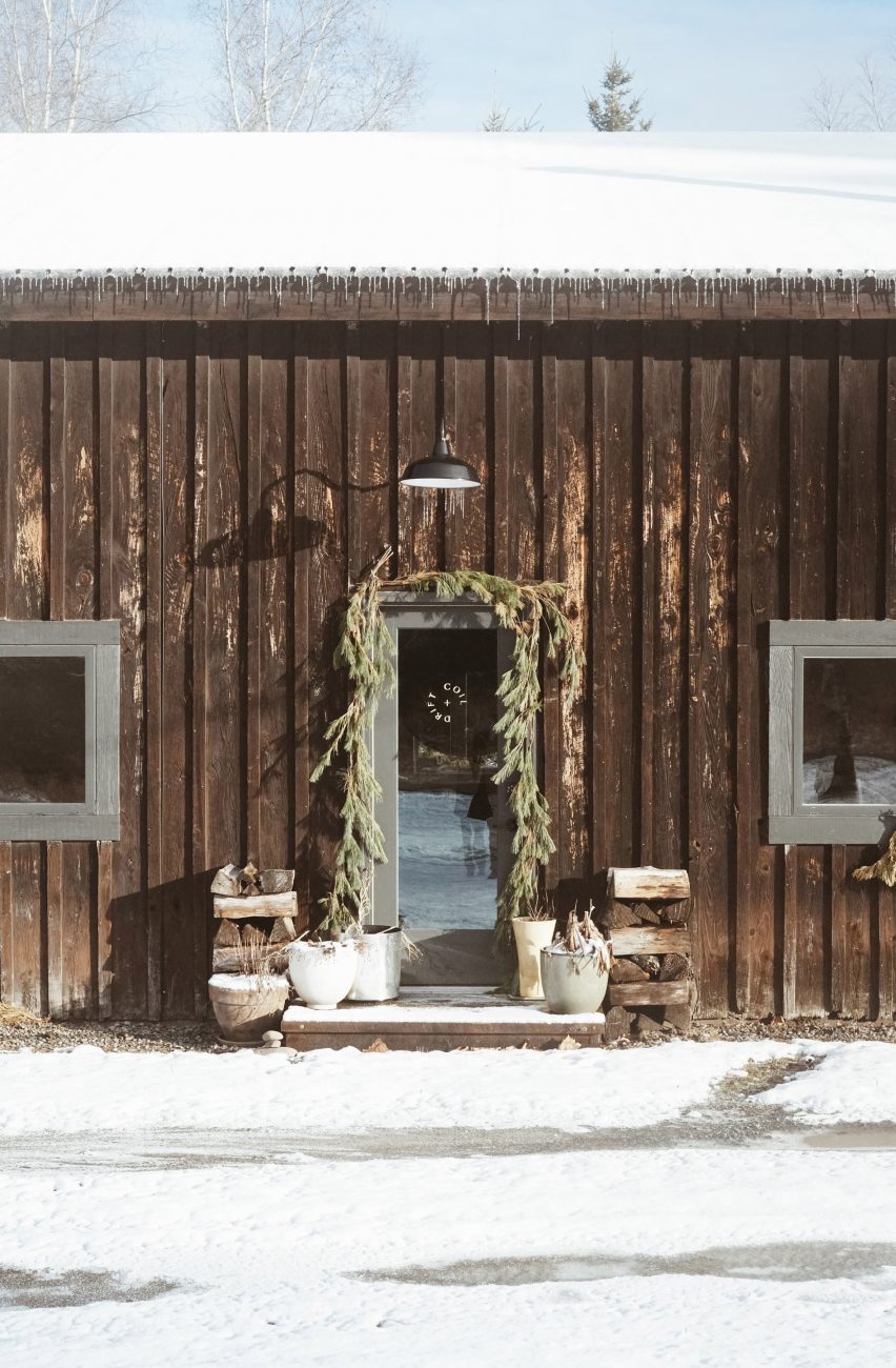 Exterior view of the Coil + Drift showroom facing the door