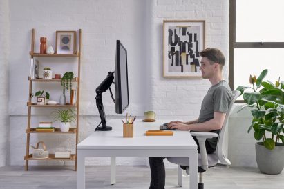 Flo X monitor arm in an office space
