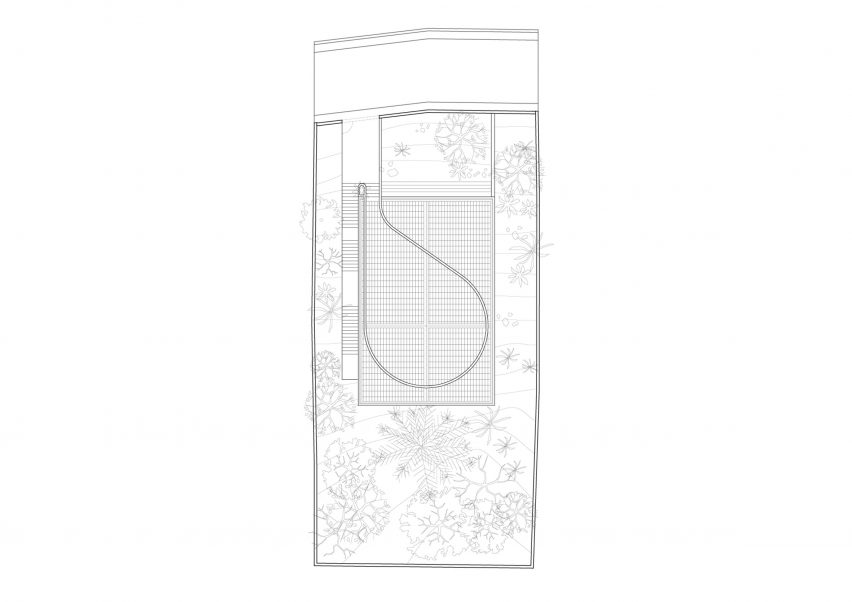 Roof plan of Casa Dosmurs by Mesura