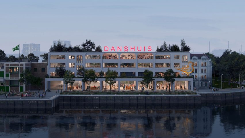 MAD unveils design for Danshuis and images of gigantic spiral staircase in Rotterdam