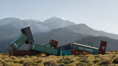 Train car pile up installation