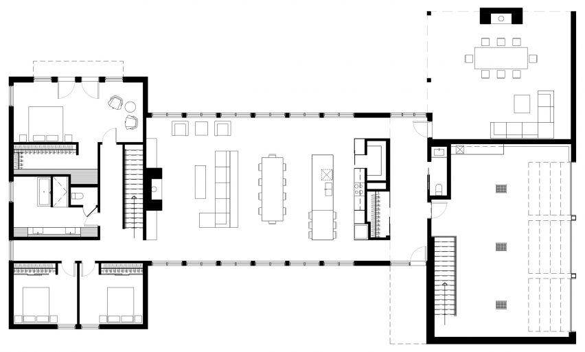 Ground floor plan of the Comtois residence by DKA