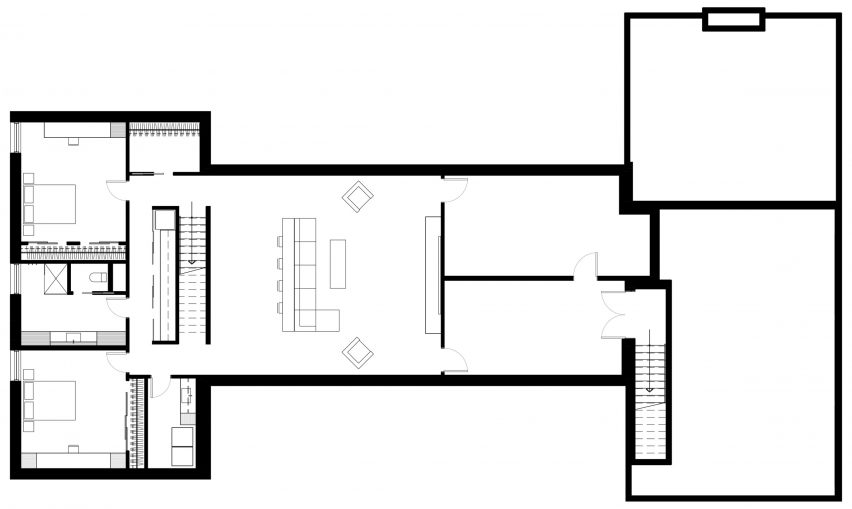 Upper floor plan of the Comtois residence by DKA