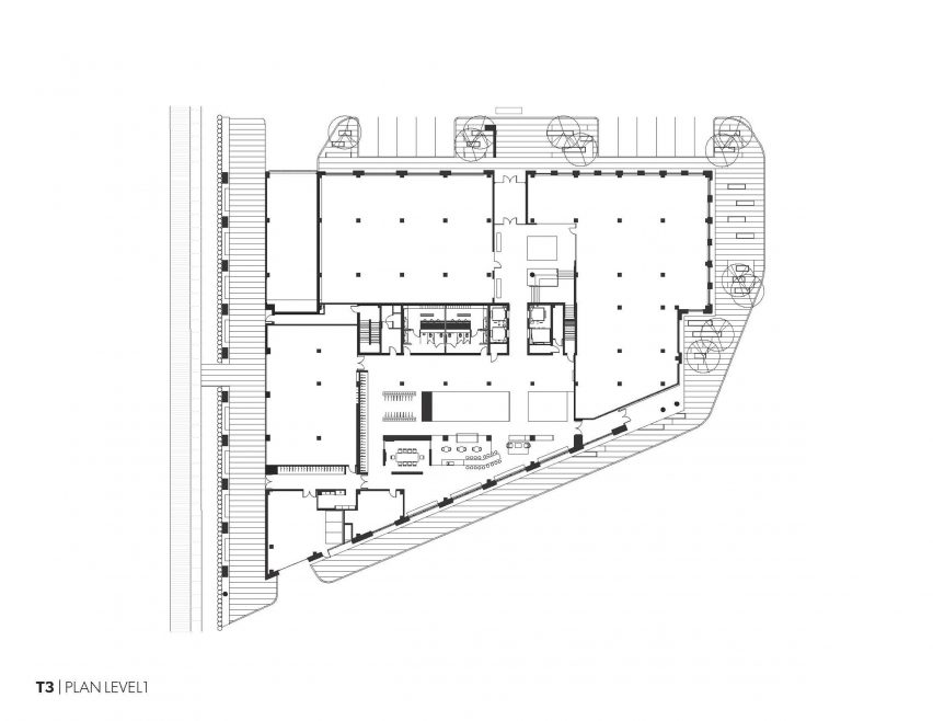 Ground floor plan of T3 by Michael Green Architecture