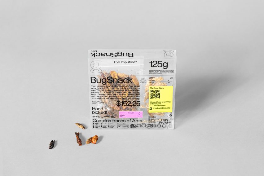 Bugs in water-scarce packaging