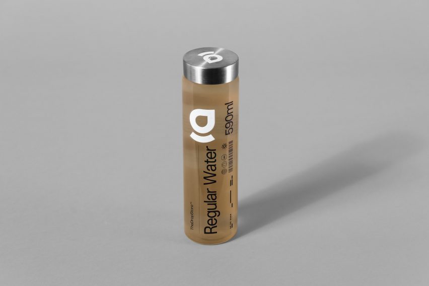 Brown water vial