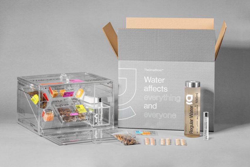 Packaging with water-scarce projects grey box