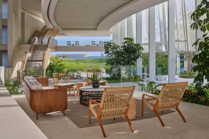 Three-storey lobby interior