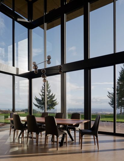 Double-height dining area