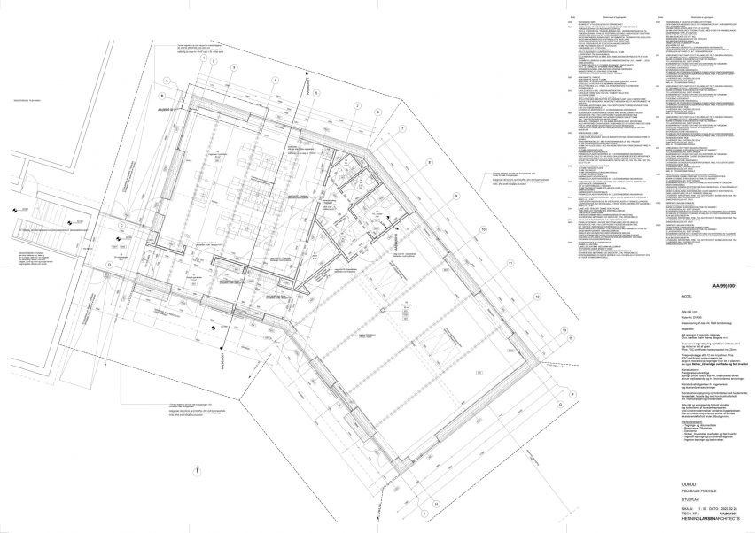 Floor plan of Feldballe School extension by Henning Larsen Architects