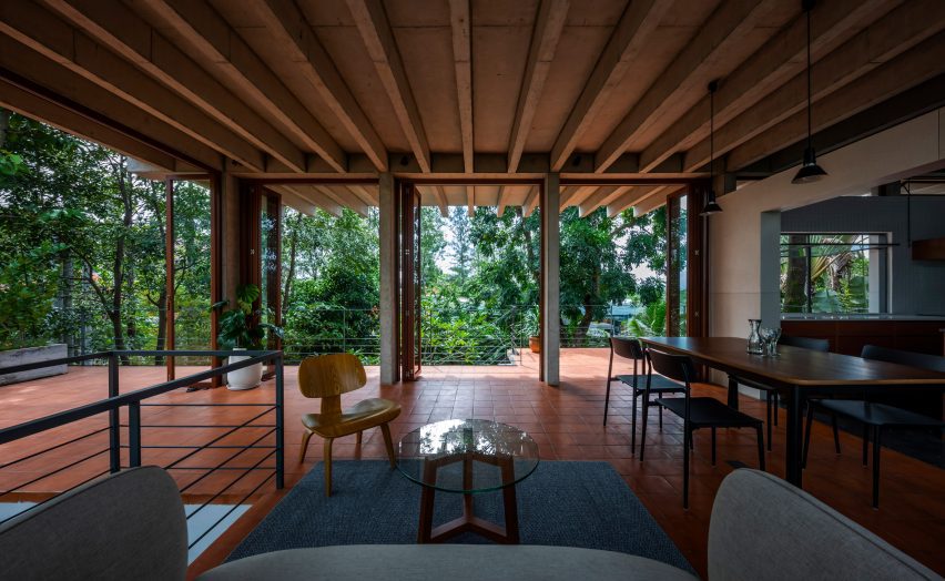 Interior of Floating House in Vietnam by SDA