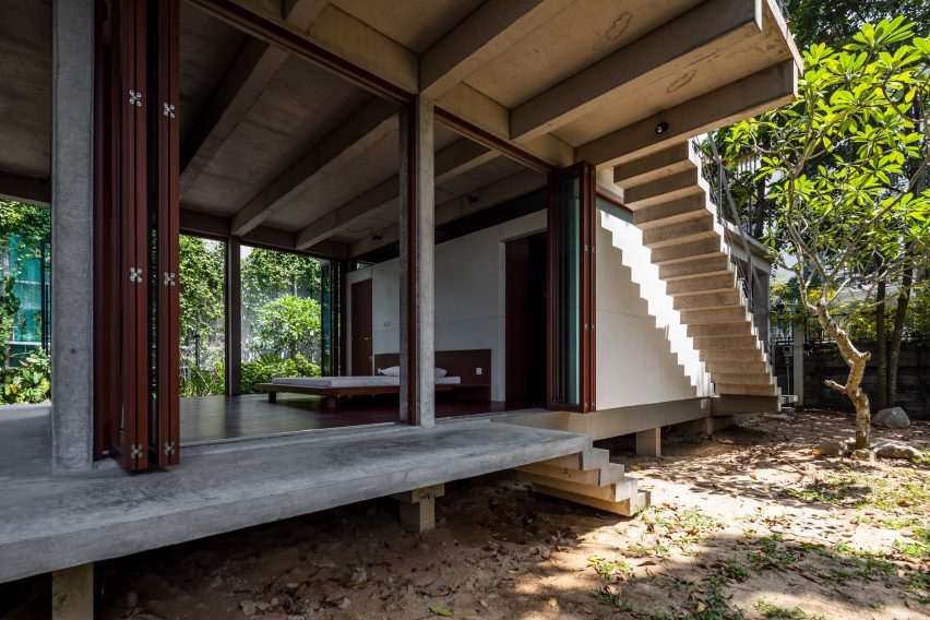 Exterior of Floating House in Vietnam by SDA