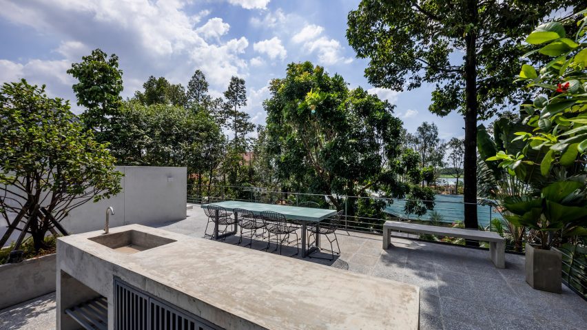 Exterior of Floating House in Vietnam by SDA