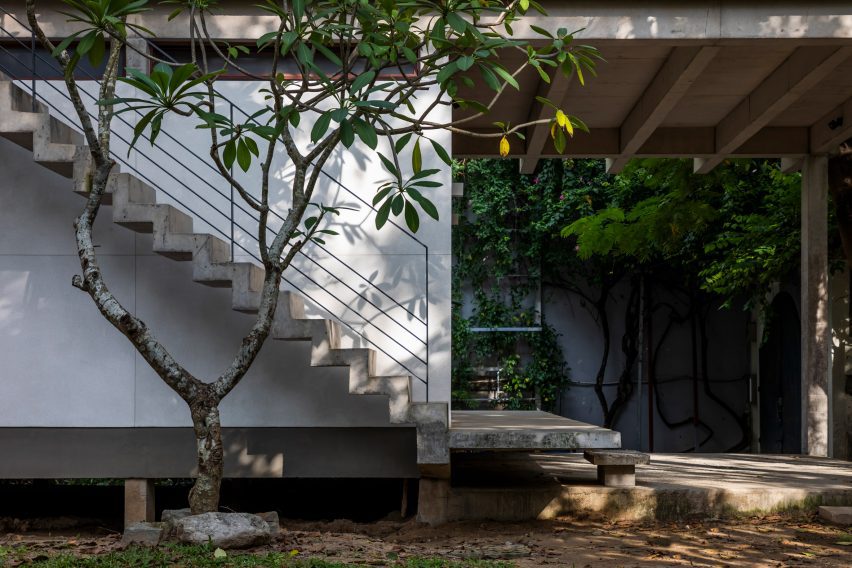 Exterior of Floating House in Vietnam by SDA