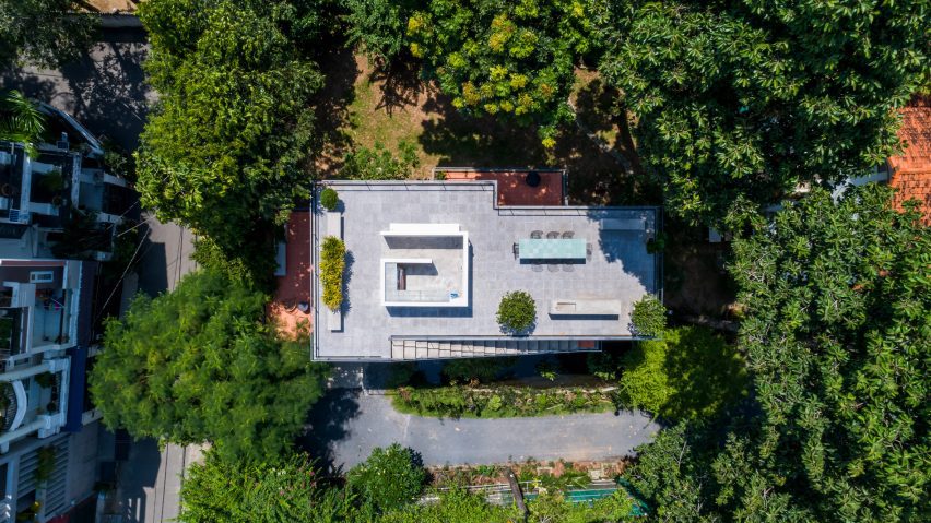 Exterior of Floating House in Vietnam by SDA