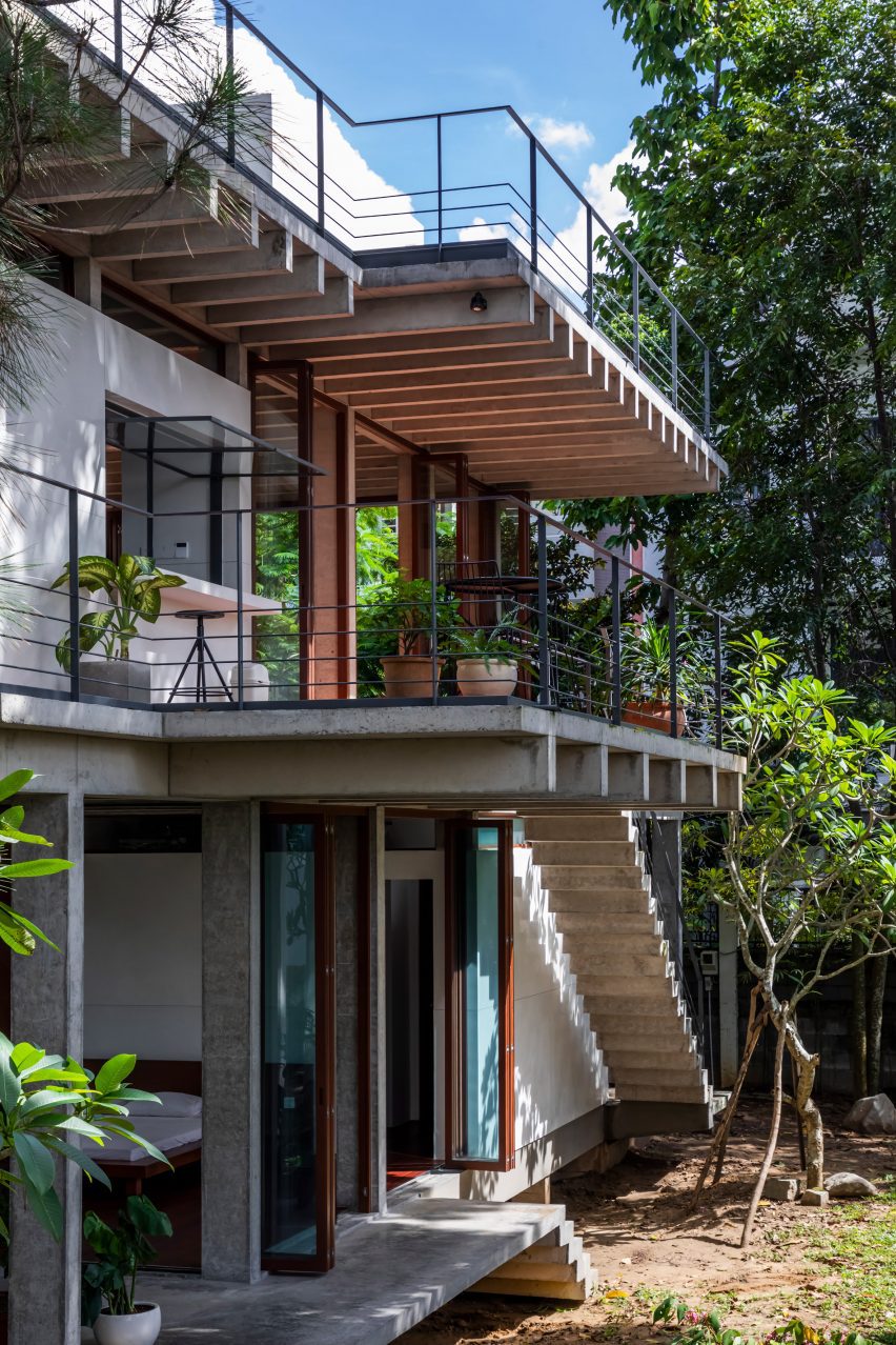 Exterior of Floating House in Vietnam by SDA