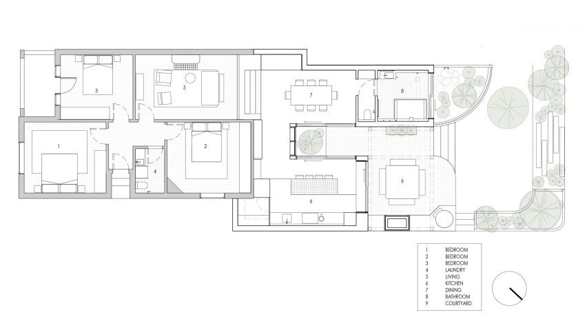 Floor plan of the Marrickville House by Emily Sandstrom