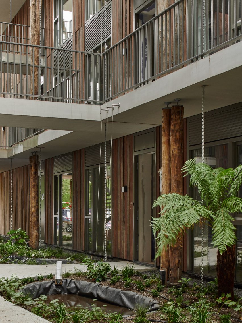 Interior of Forest Bath housing in Eindhoven by GAAGA