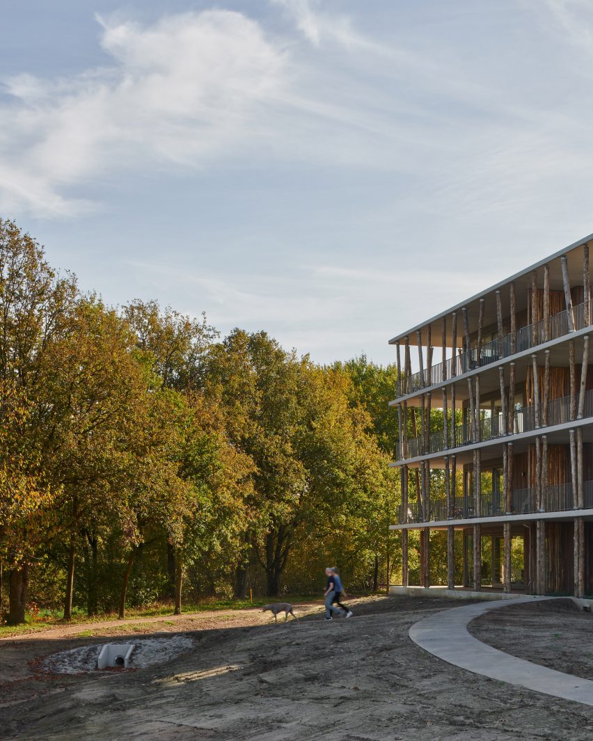 Exterior of Forest Bath housing in Eindhoven by GAAGA