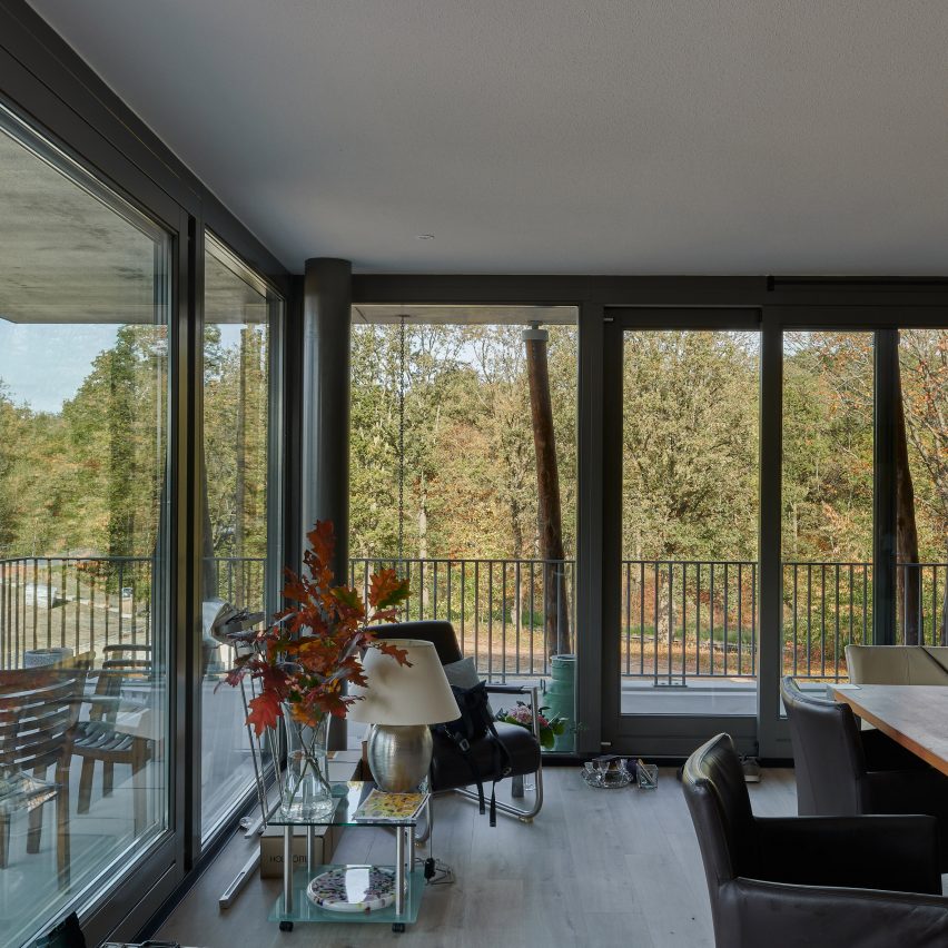 Interior of Forest Bath housing in Eindhoven by GAAGA