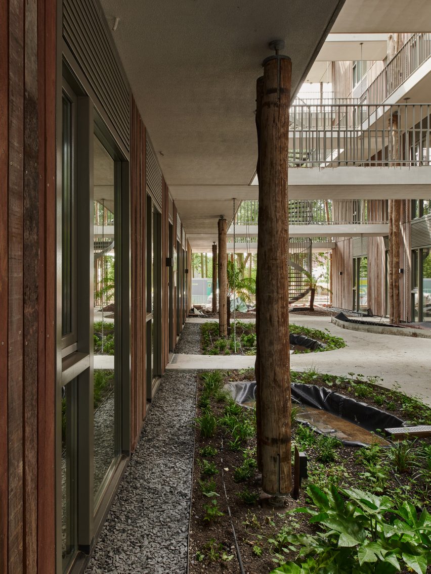 Interior of Forest Bath housing in Eindhoven by GAAGA