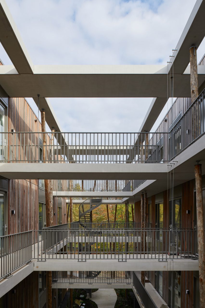 Interior of Forest Bath housing in Eindhoven by GAAGA