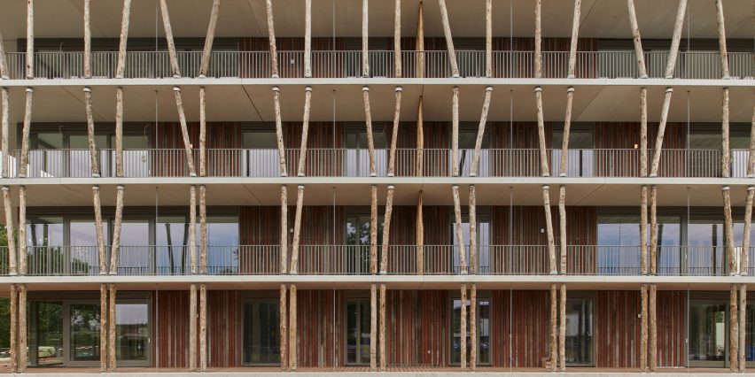 Exterior of Forest Bath housing in Eindhoven by GAAGA