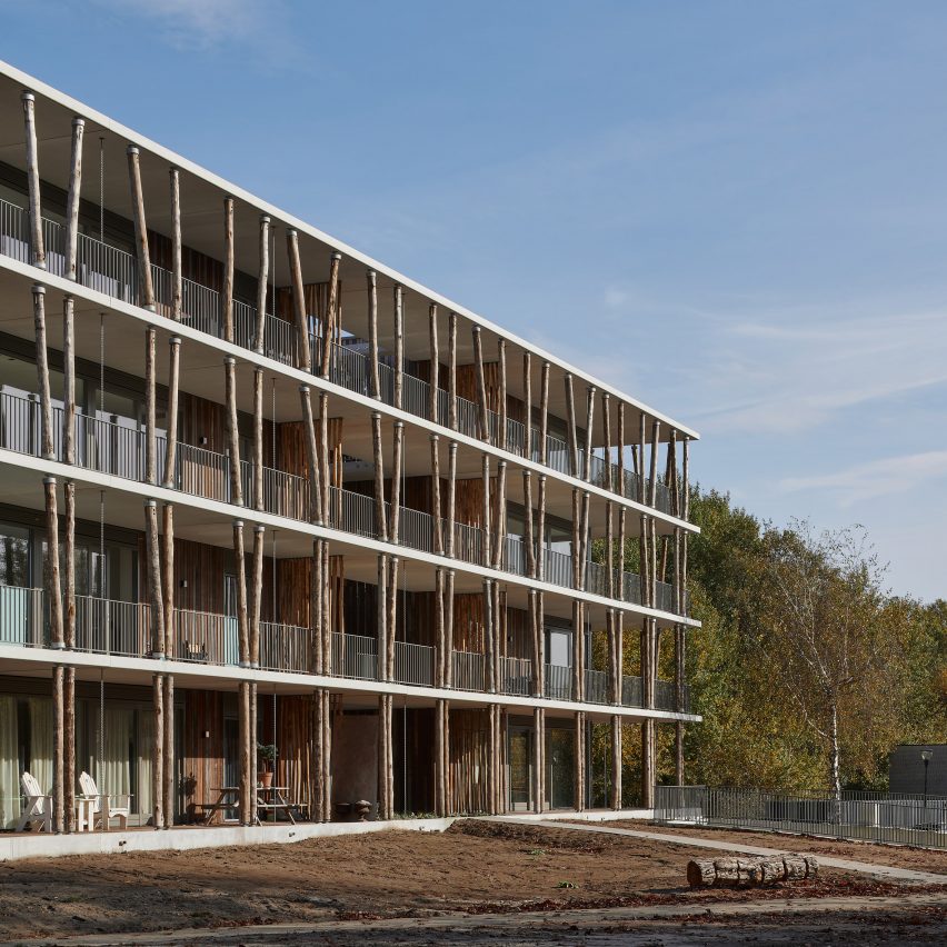 Exterior of Forest Bath housing in Eindhoven by GAAGA