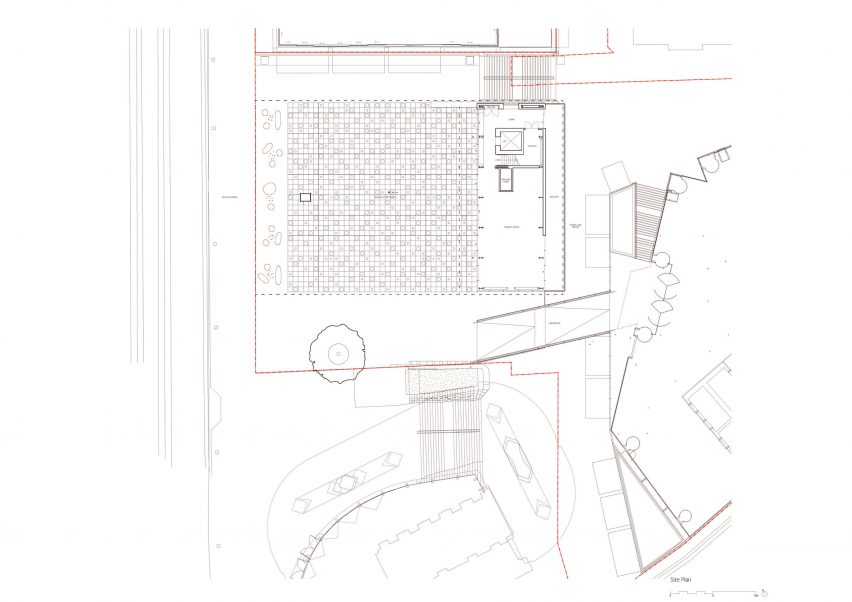 Site plan of Sydney Plaza & Community Building
