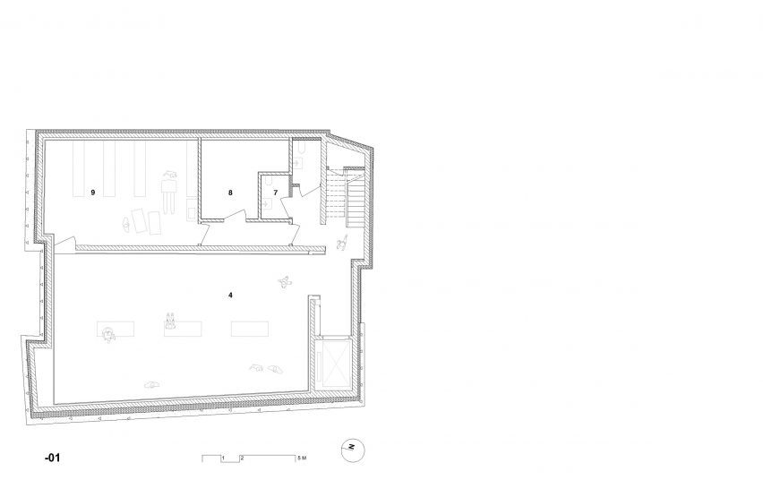 Basement plan of the Gilbert & George Centre
