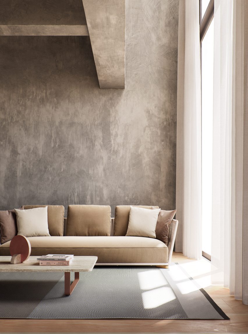 Living room with Grand Bitta seating