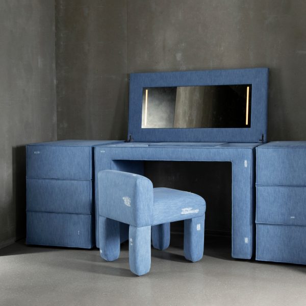 Denim vanity by Harry Nuriev at Carpenters Workshop Gallery