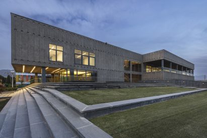 Exterior of Saman Satellite Office Block by Hooba Design Group