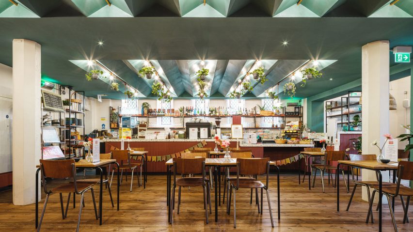 Green ceiling in Jacksons Lane by Citizens Design Bureau
