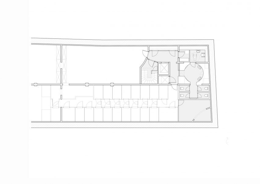 Basement plan of the Levi restaurant by Johannes Torpe Studio
