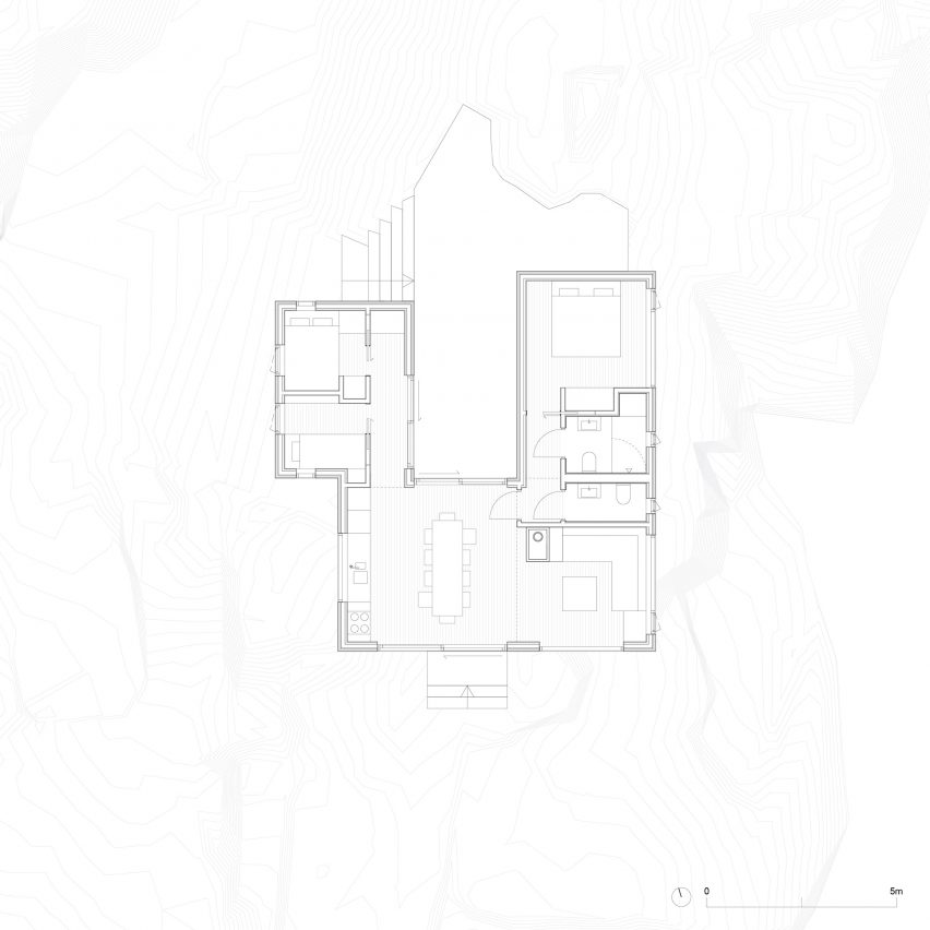 Floor plan of Kjerringholmen in Norway by Line Solgaard Arkitekter
