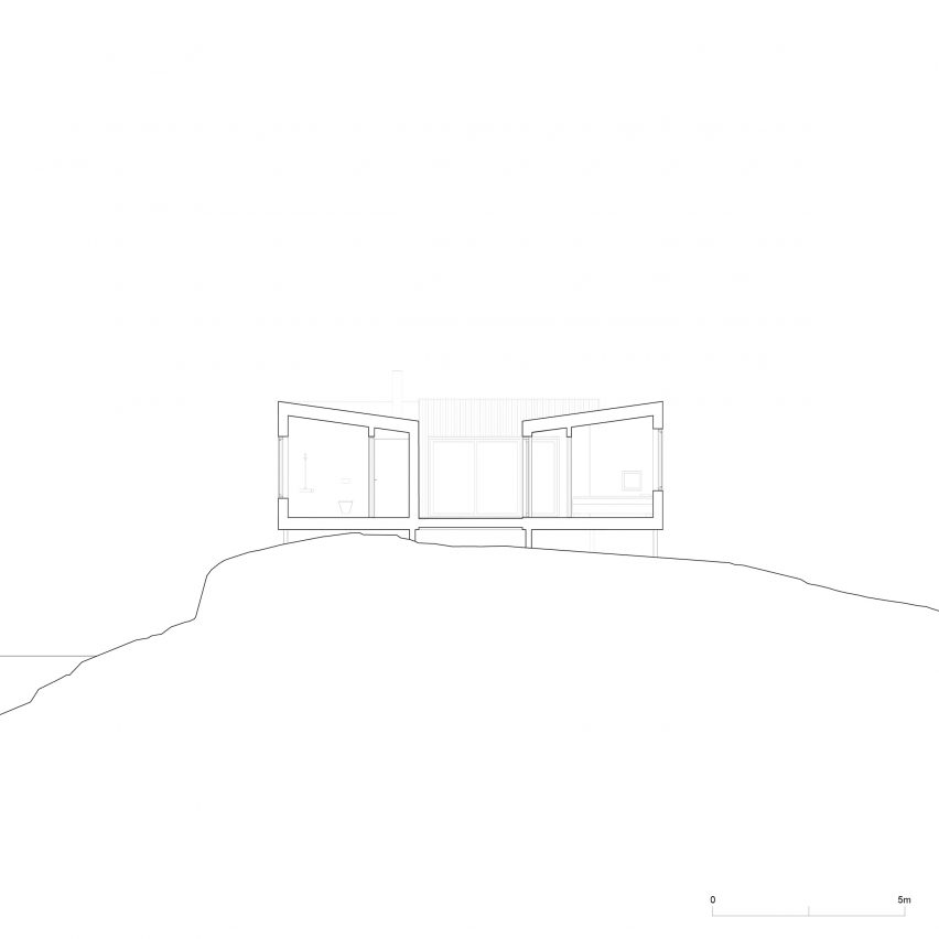 Section of Kjerringholmen in Norway by Line Solgaard Arkitekter