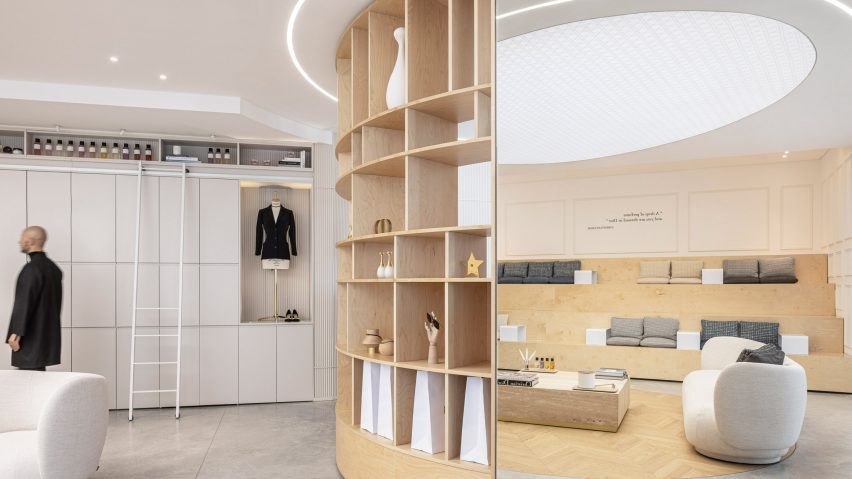 The interior of Dior's showroom in Tel Aviv