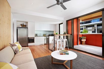 Apartment in mass-timber building