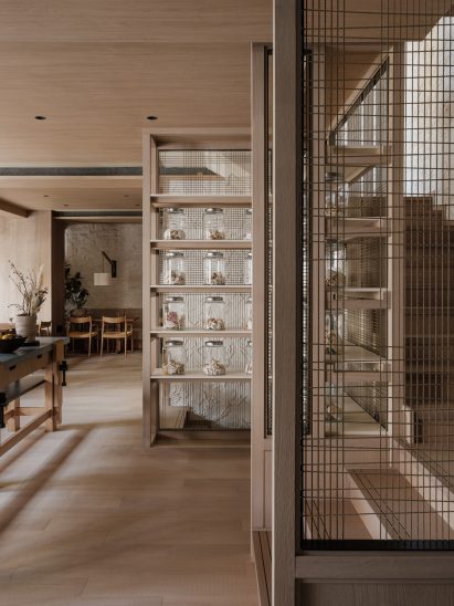 Stairwell in Shanghai restaurant designed by Linehouse