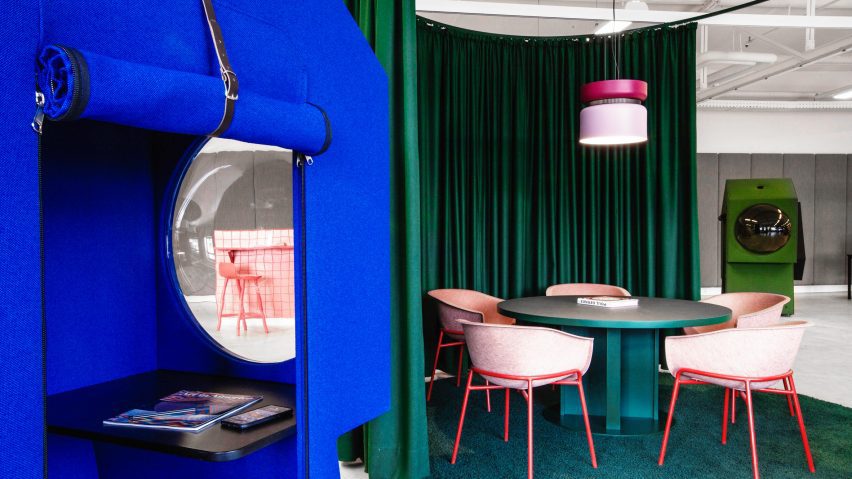 Coloured zones in LOQI Activity Office by Studio Aisslinger