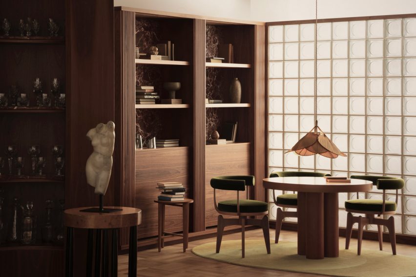 Dining space in Mayfair home