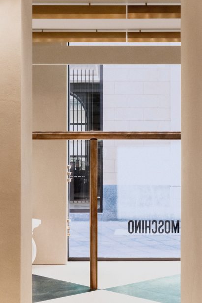 Interior image of the Moschino flagship