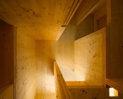 CLT interior of Murray Grove by Waugh Thistleton Architects