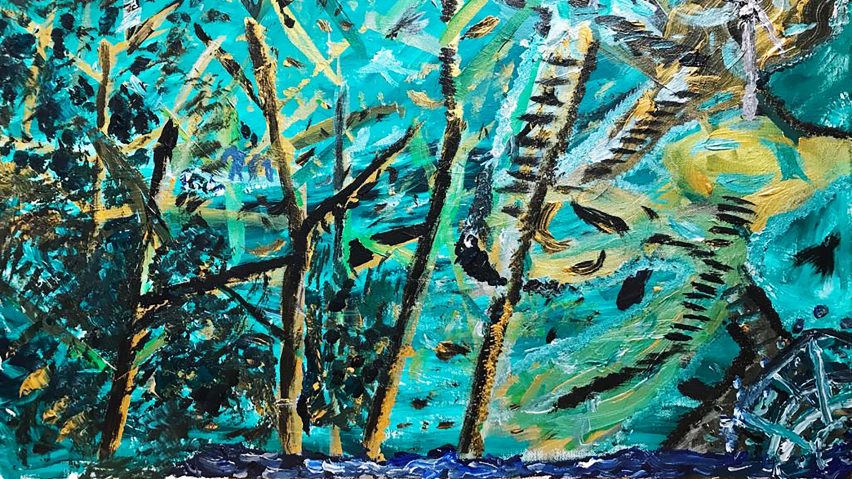 Painting of a forest