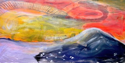 The Last Beam of Light by Albus Oscar Chung, depicting a colourful landscape