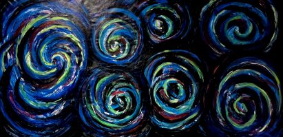 A surreal painting informed by roses